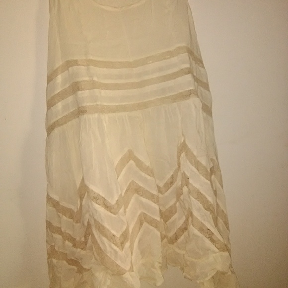 Free People voile and lace trapeze slip ivory tea - Picture 6 of 7